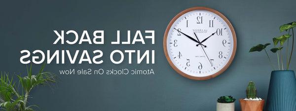 回到储蓄-原子钟现在出售-模拟时钟的生活方式形象